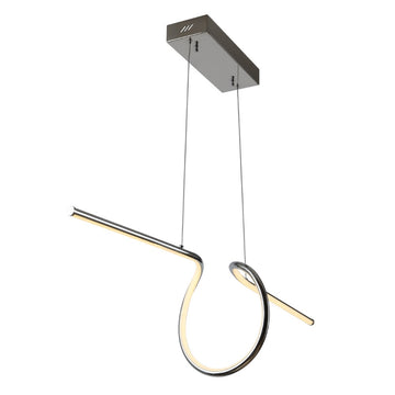 Ali 34.5" Dimmable Adjustable Integrated LED Metal Linear Pendant - JONATHAN Y